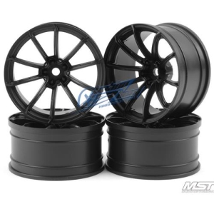 102078FBK MST Flat black GTR wheel offset 9 (4 PCS)