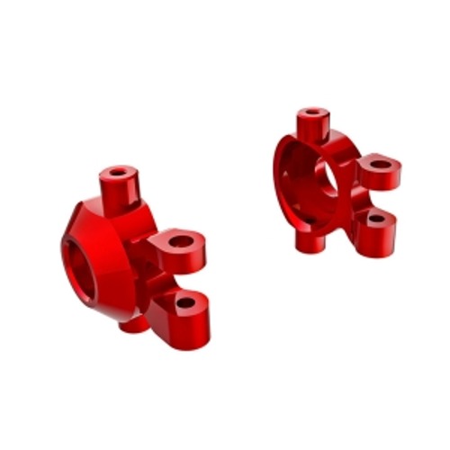 AX9737-RED Steering blocks,6061-T6 aluminum red titanium-anodized,left &amp; right)/2.5x12mm BCS with threadlock-2/2x6mm SS with threadlock 4